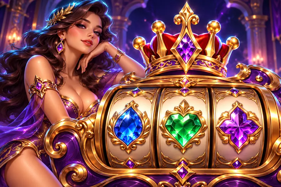 Ornamental jewel reels and a gold crown